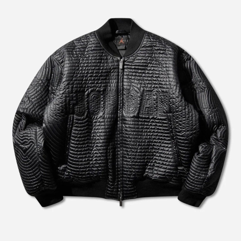 Nike Air Jordan Flight Black Quilted Bomber Jacket Men’s Size XL II5314-010 New